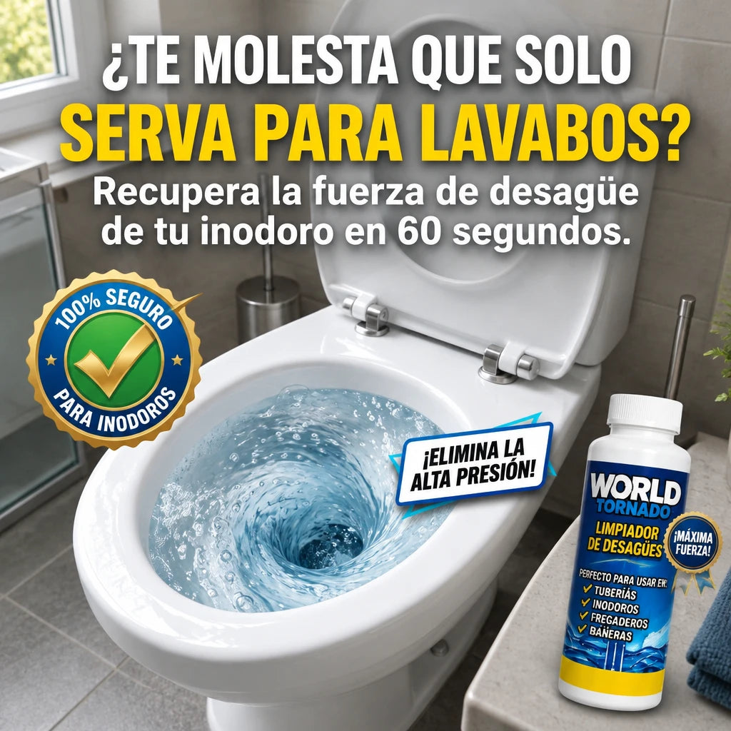 Pack de 3 botes de Wild Tornado / Acción profunda contra atascos, bacterias y malos olores.