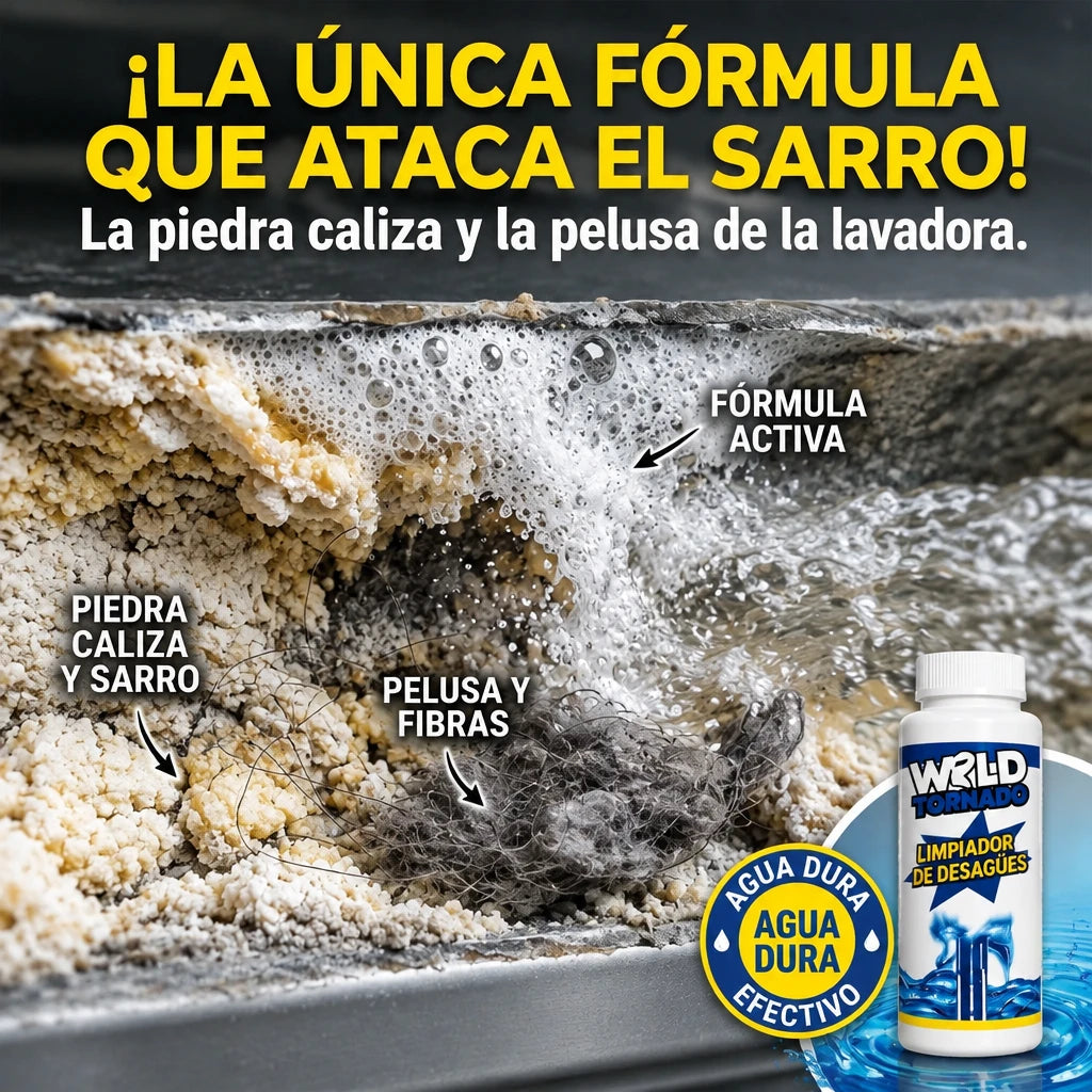 Pack de 3 botes de Wild Tornado / Acción profunda contra atascos, bacterias y malos olores.