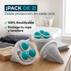 Pack de 2 PeloCero - Atrapa pelos y pelusas durante el lavado